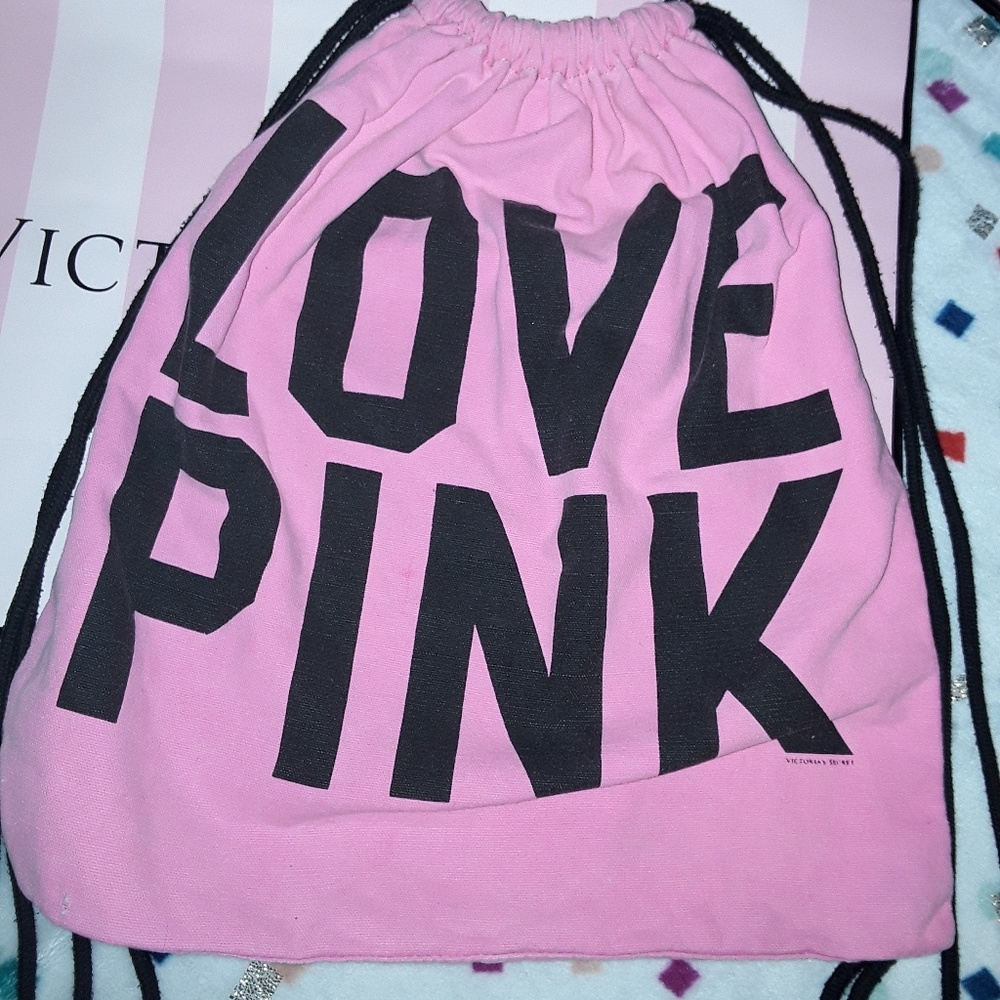 VS Love Pink draw string tote